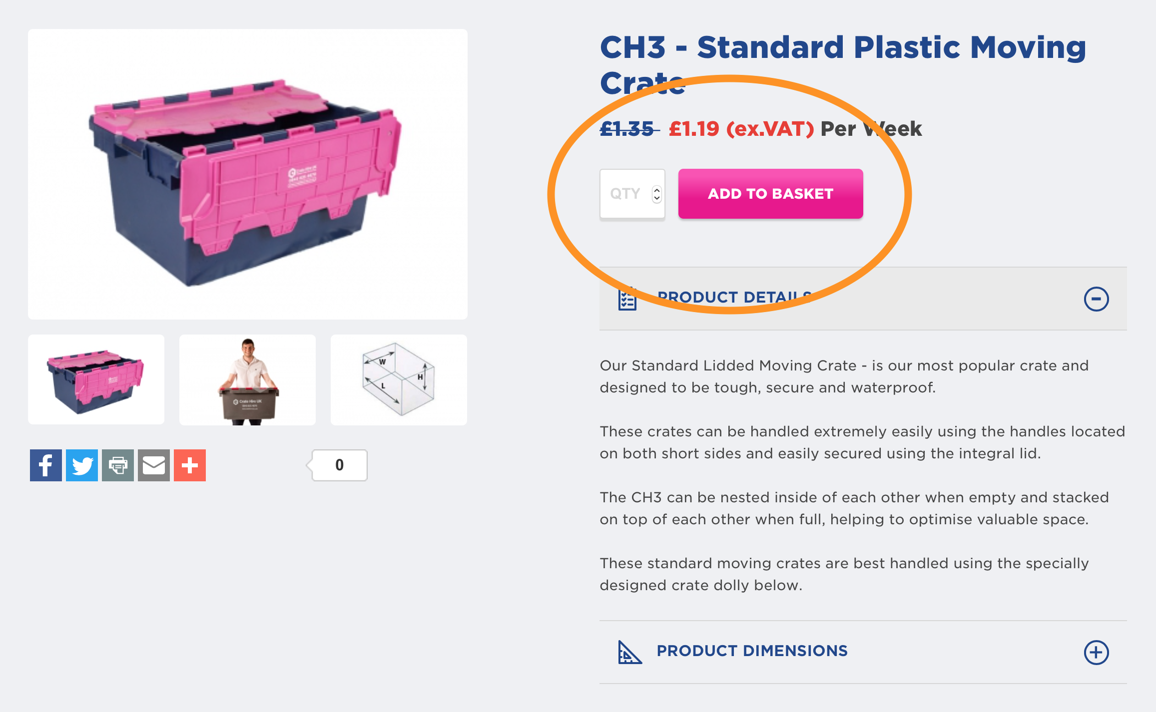 Crate Hire Quantity